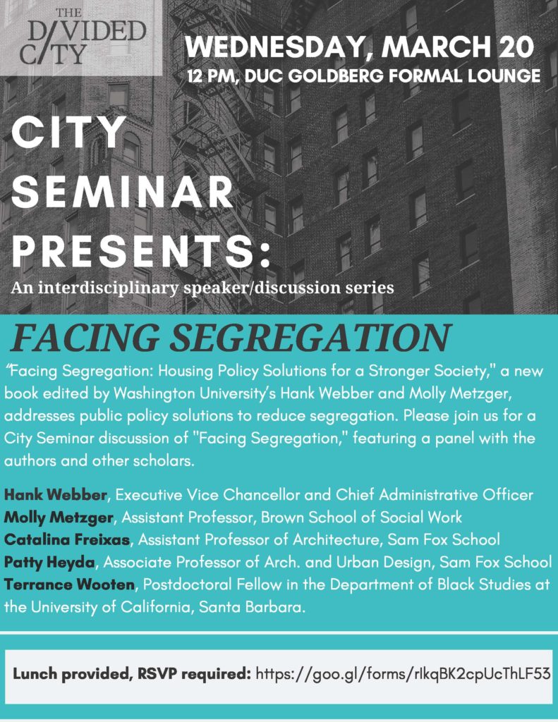 Facing Segregation City Seminar 3.20.19
